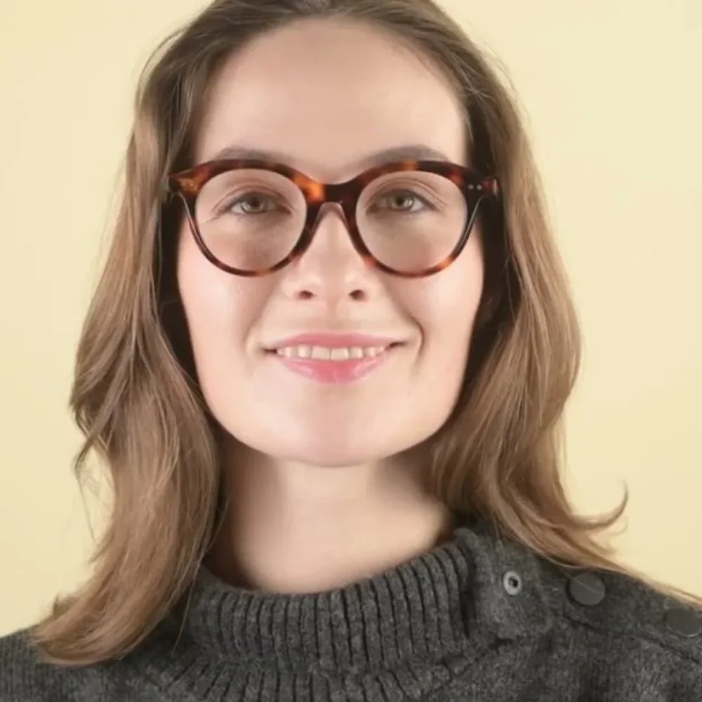 NEW CELINE CL41458 086 HAVANA ROUND UNISEX CELINE EYEGLASSES